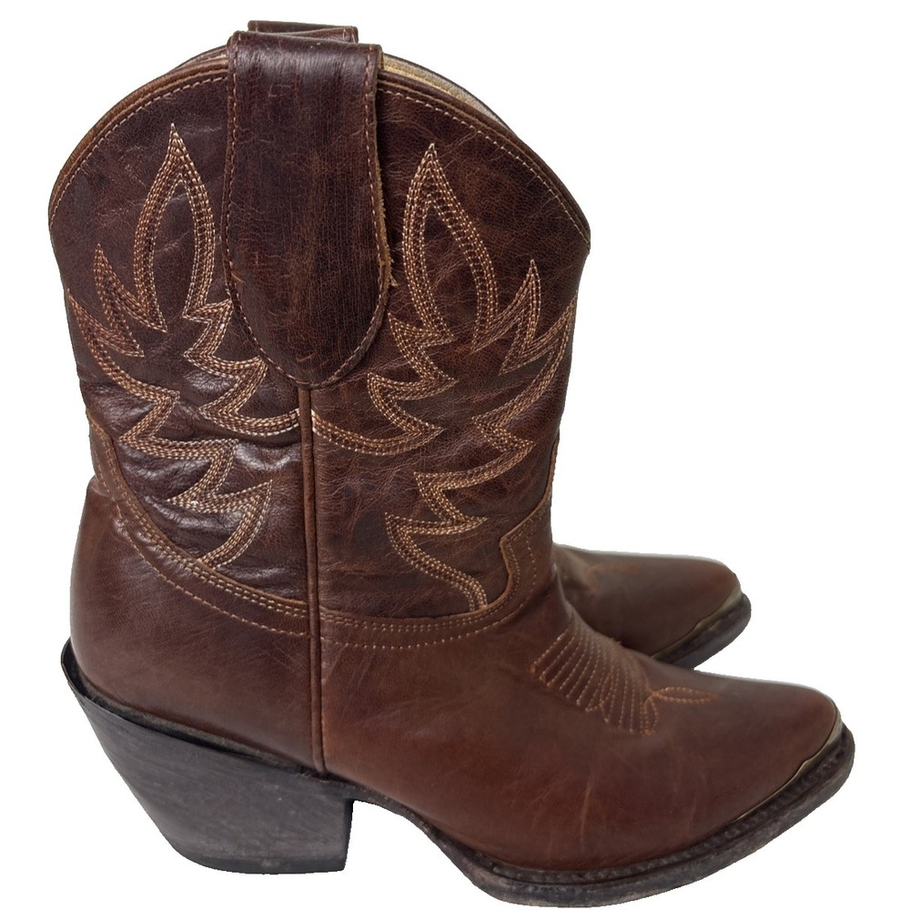 Idyllwind Women Wheels Western Booties Pointed Toe Size 8B Brown Cowgirl Concert - Picture 5 of 13